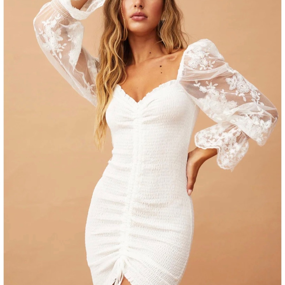 Heartfelt Lace Dress // White